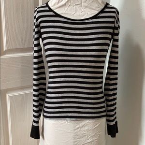 Striped long sleeve thermal T-shirt